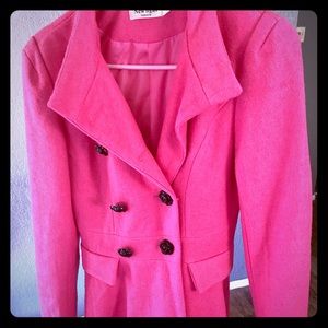 Hot pink peacoat